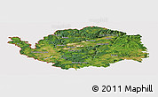 Satellite Panoramic Map of Karlovarský kraj, cropped outside