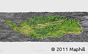 Satellite Panoramic Map of Karlovarský kraj, desaturated