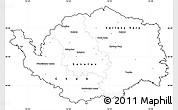 Blank Simple Map of Karlovarský kraj, cropped outside