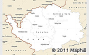 Classic Style Simple Map of Karlovarský kraj