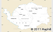 Classic Style Simple Map of Karlovarský kraj, single color outside