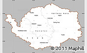 Gray Simple Map of Karlovarský kraj, cropped outside