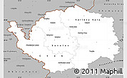 Gray Simple Map of Karlovarský kraj