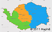 Political Simple Map of Karlovarský kraj, cropped outside