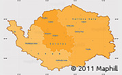 Political Shades Simple Map of Karlovarský kraj, cropped outside