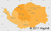 Political Shades Simple Map of Karlovarský kraj, single color outside