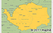 Savanna Style Simple Map of Karlovarský kraj