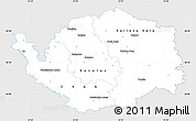 Silver Style Simple Map of Karlovarský kraj, single color outside