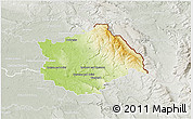 Physical 3D Map of Rychnov n.K., lighten, semi-desaturated