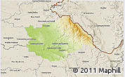 Physical 3D Map of Rychnov n.K., shaded relief outside