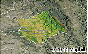 Satellite 3D Map of Rychnov n.K., semi-desaturated