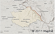 Shaded Relief 3D Map of Rychnov n.K., semi-desaturated