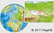 Physical Location Map of Rychnov n.K., highlighted country