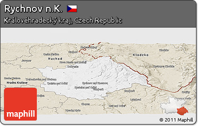 Classic Style Panoramic Map of Rychnov N.K.