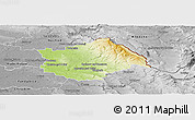 Physical Panoramic Map of Rychnov n.K., desaturated