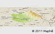 Physical Panoramic Map of Rychnov n.K., shaded relief outside