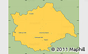 Savanna Style Simple Map of Rychnov n.K., cropped outside
