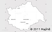Silver Style Simple Map of Rychnov n.K., cropped outside