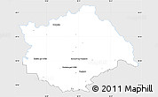 Silver Style Simple Map of Rychnov n.K., single color outside