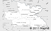 Silver Style Simple Map of Královéhradecký kraj