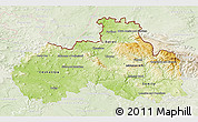 Physical 3D Map of Liberecký kraj, lighten