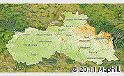 Physical 3D Map of Liberecký kraj, satellite outside