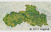 Satellite 3D Map of Liberecký kraj, lighten