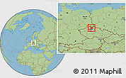 Savanna Style Location Map of Česká Lípa