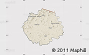 Shaded Relief Map of Česká Lípa, cropped outside