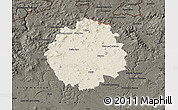 Shaded Relief Map of Česká Lípa, darken