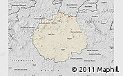 Shaded Relief Map of Česká Lípa, desaturated