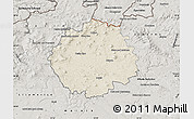 Shaded Relief Map of Česká Lípa, semi-desaturated