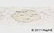 Shaded Relief Panoramic Map of Česká Lípa, lighten