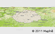 Shaded Relief Panoramic Map of Česká Lípa, physical outside