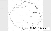 Blank Simple Map of Česká Lípa, cropped outside