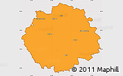 Political Simple Map of Česká Lípa, cropped outside