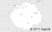 Silver Style Simple Map of Česká Lípa