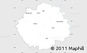 Silver Style Simple Map of Česká Lípa, single color outside