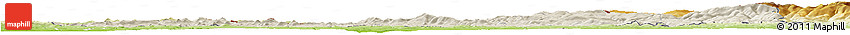 Shaded Relief Horizon Map of Liberecký Kraj, physical outside