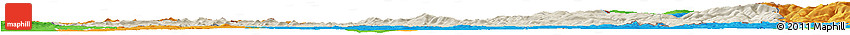 Shaded Relief Horizon Map of Liberecký Kraj, political outside