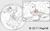 Blank Location Map of Liberec, highlighted country