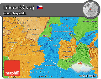 Political Map of Liberecký Kraj
