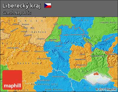 Political Map of Liberecký Kraj