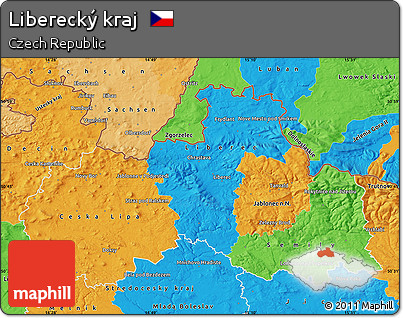 Political Map of Liberecký Kraj