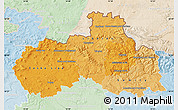 Political Shades Map of Liberecký kraj, lighten