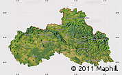 Satellite Map of Liberecký kraj, cropped outside