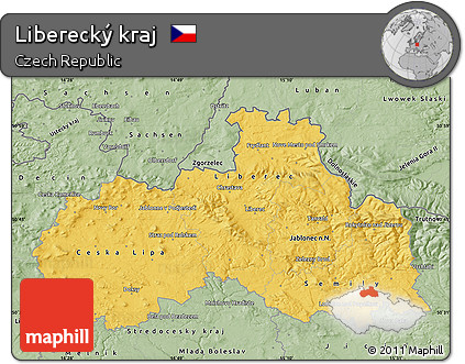Savanna Style Map of Liberecký Kraj