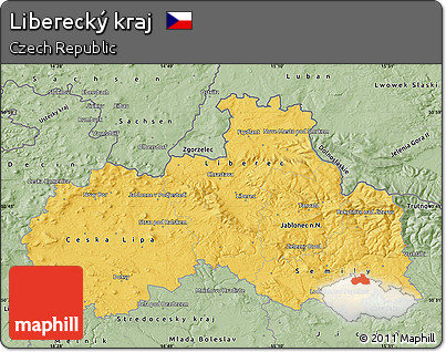 Savanna Style Map of Liberecký Kraj