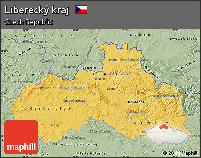 Savanna Style Map of Liberecký Kraj