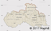 Shaded Relief Map of Liberecký kraj, cropped outside